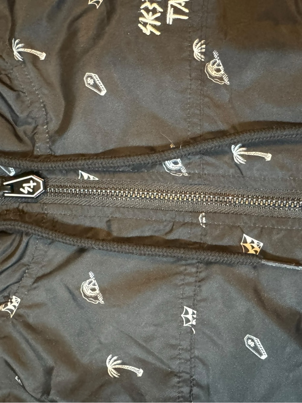 Lurking Class By Sketchy Tank Womens Black Hooded Windbreaker Jacket Size Small - Picture 4 of 9